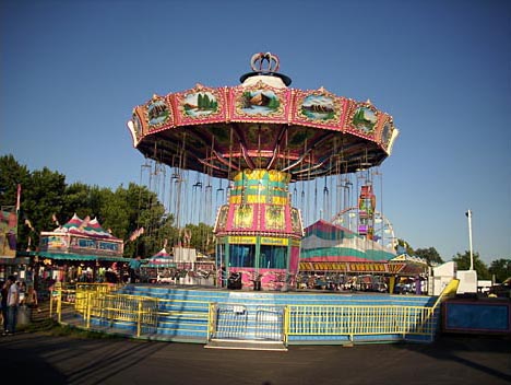 The swing ride prepares to load more riders