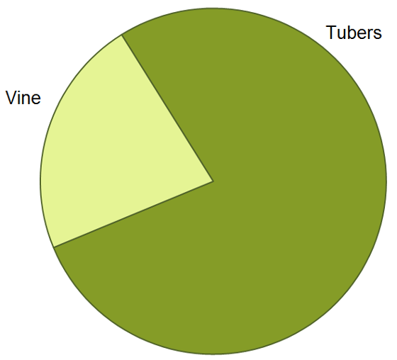 Nitrogen partitioning pie chart