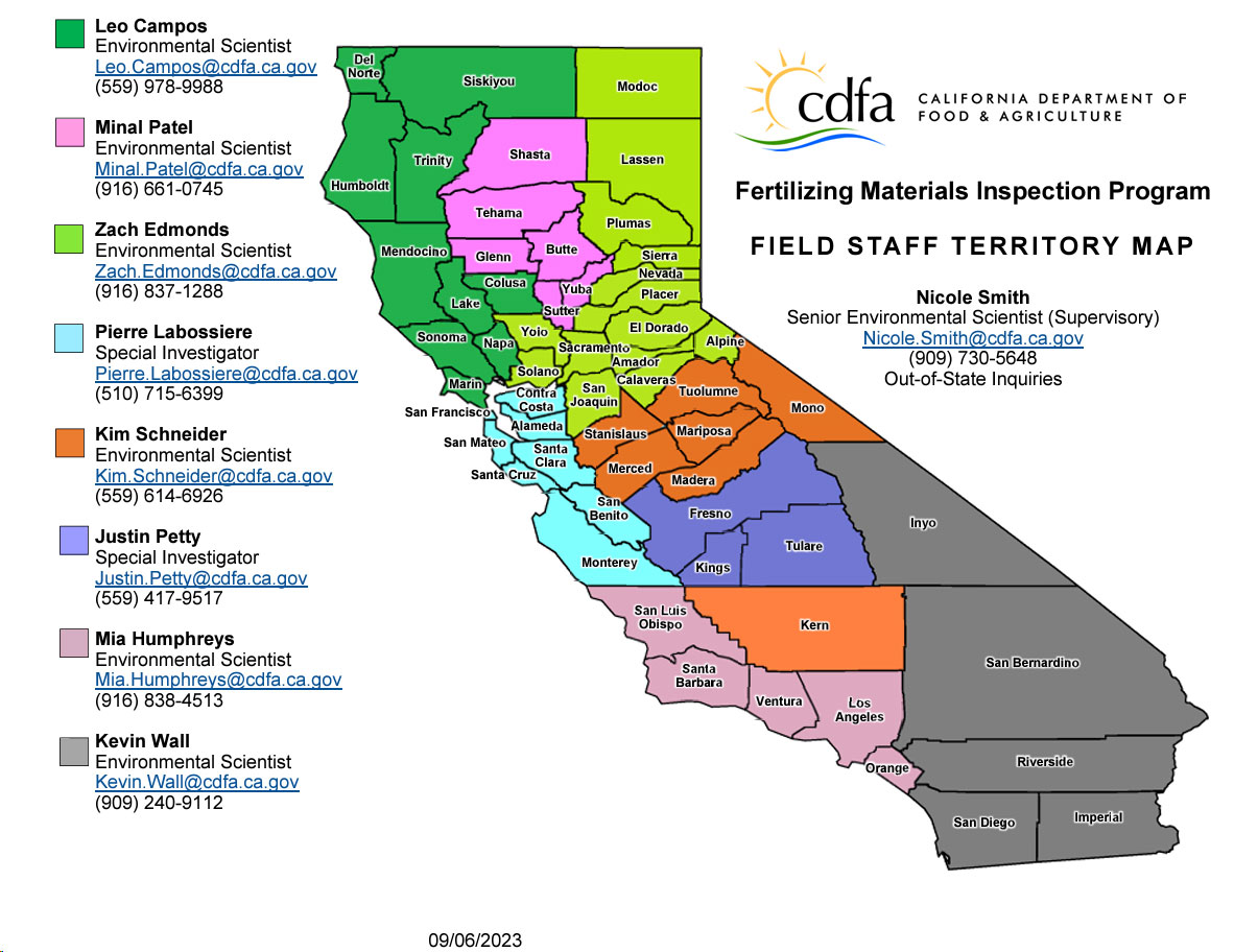 fertilizer material inspector map