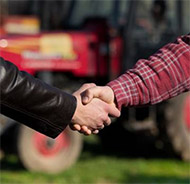 Farmers shaking hands