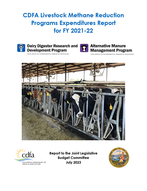 Livestock Methane Reduction Programs Expenditure Report for FY 2021-22 – July 2023