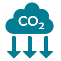 icon of a cloud labeled CO2