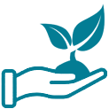 icon of a hand holding soil and a plant