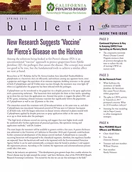 Pierce's Disease Control Program Quarterly Newsletter